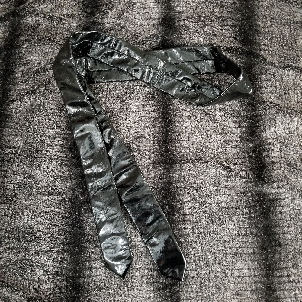 **2 for $10 sale** Black vinyl tie